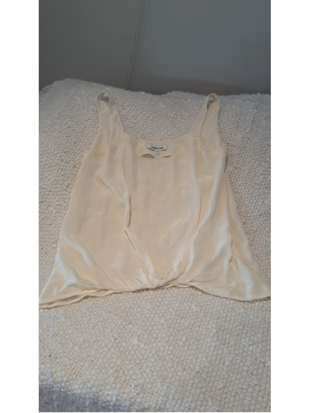 Women's Elizabeth and James Silk Tank Top cream Size M
